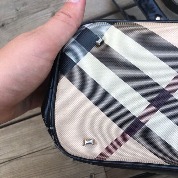 VINTAGE Burberry Purse BIG LOGO Brown - Picture 10 of 16